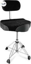 Drum Throne with Backrest 4-Leg,Hydraulic Drum Stool Height Adjustable,Heavy Dut