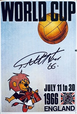 Geoff Hurst HANDSIGNIERT England 1966 WM POSTER Ltd Edition Print COA