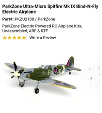 Nuovo aereo ParkZone Ultra-Micro Spitfire Mk IX BNF parte Eflite PKZU2180