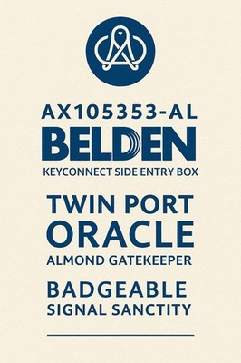 Belden AX105353-AL KeyConnect 2-Port Side Entry Box Almond | UL Listed | Taiwan