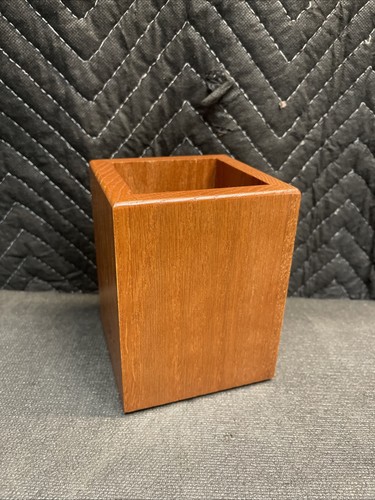 CUTCO Utensil Box Block Honey Oak Caddy Container Holder Made In USA  4 x 4 x 5” - Picture 2 of 9