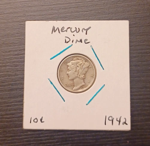 1942 10C Mercury Dime Fine condition (usbx) Free Shipping