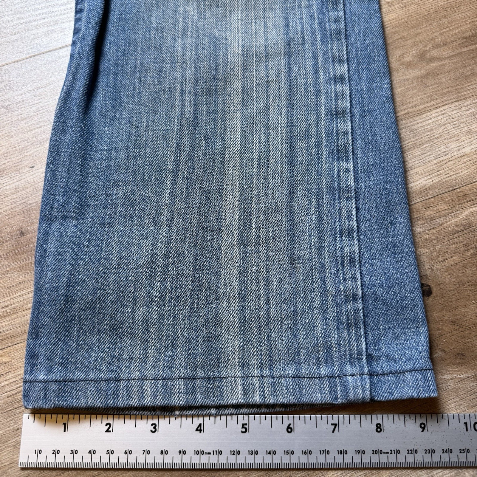 Diesel Jeans Men 33 (Fits 31x28) Blue Fanker Slim Bootcut Dirty Acid Wash Italy thumbnail 13