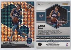 2020-21 Panini Mosaic Rookie Reactive Orange Prizm Lamelo Ball #202 Rookie RC