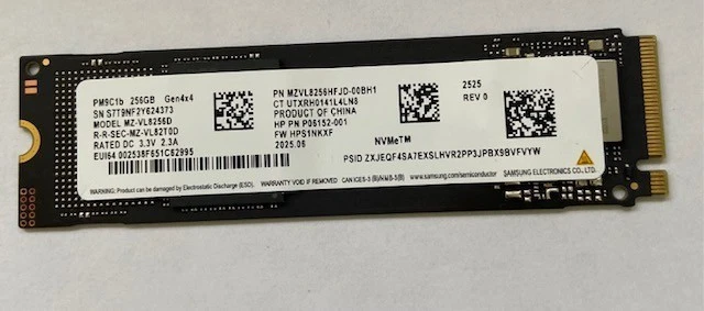 Samsung M.2 Interface Solid State Drives 256 GB Storage Capacity