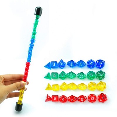 Bescon 28pcs Colorful Translucent Mini Polyhedral Dice Set in Tube, Dungeons ...