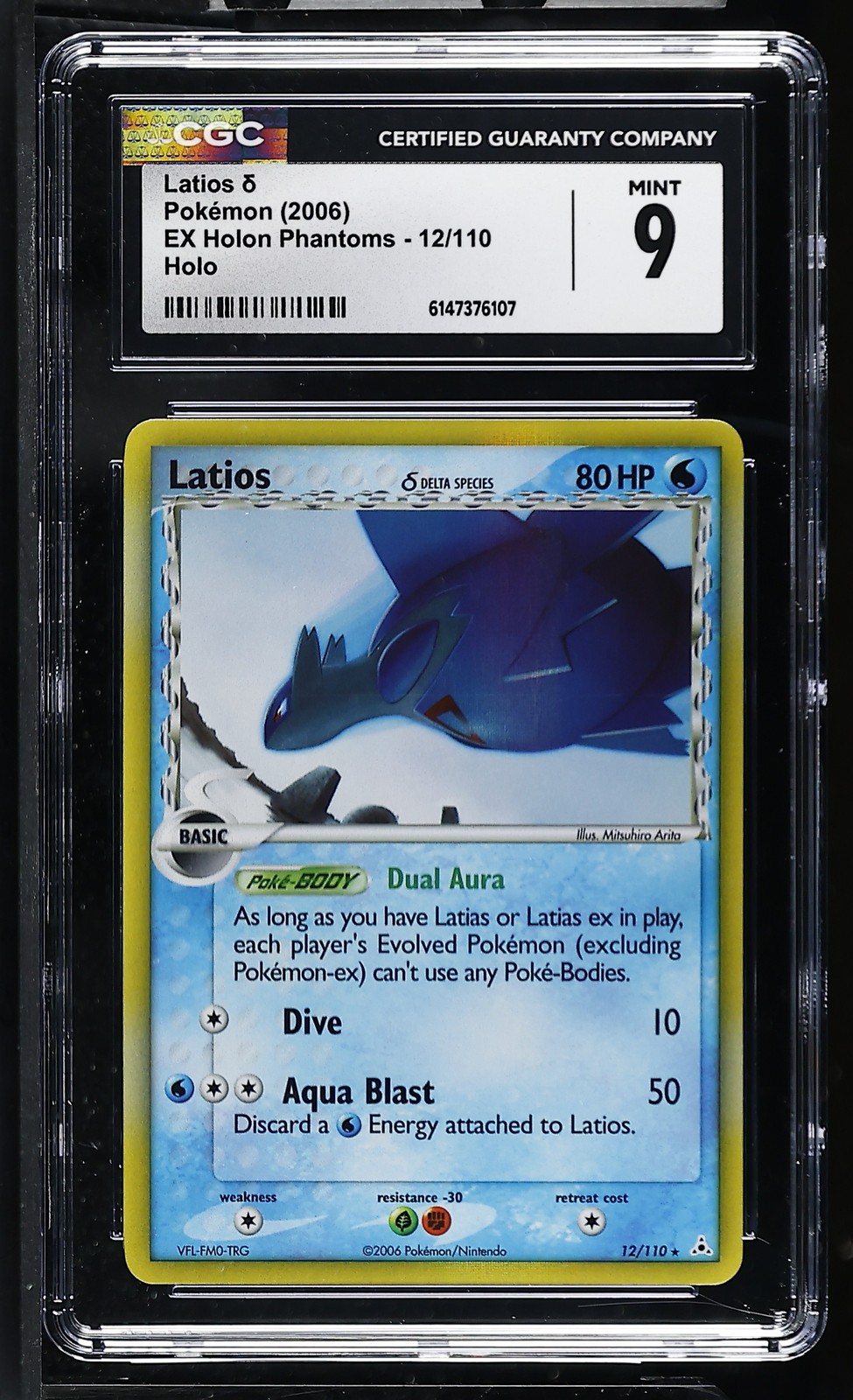 CGC 9 MINT Latios 12/110 EX Holon Phantoms Holo Pokemon Card