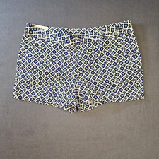 NWT Gap The City 3" Short Size 14 Blue Design Chino Flat Front