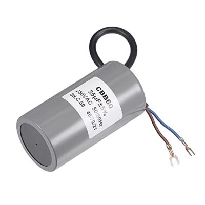 PATIKIL CBB60 60uF Condensateur de Déarrage, AC 450V 2 Fils 50/60Hz