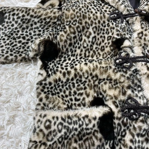 Disney Apparence PARIS Leopard Fur Coat Black White Acrylic Size Free Used Japan - Picture 18 of 18