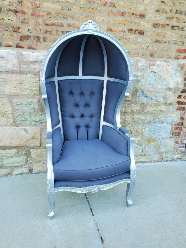 Hermosa Silla Globo Hecha a Mano Silla con Dosel Silla Portero Silla Cúpula Trono Foto 4 de 4