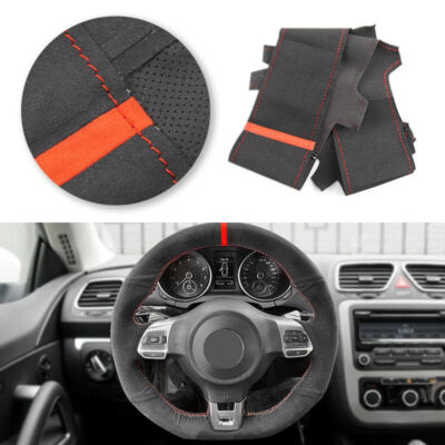 Handnähen Leder Lenkradbezug Lenkrad Für Golf 6 GTI MK6 Polo Passat CC Tiguan
