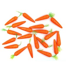 20Pcs Fake Artificial Vegetable Small Lifelike Artificial Carrots with Leaves...