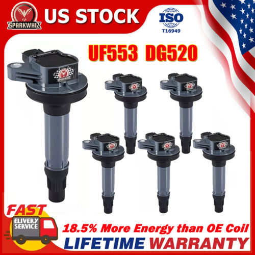 6Pack UF553 Ignition Coils For Ford Explorer F150 Lincoln MKT Mazda 3.5L 3.7L V6