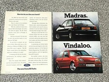 Rare Collectable Vintage 1990 Magazine Advert Picture Ford Fiesta RS Turbo  Ad