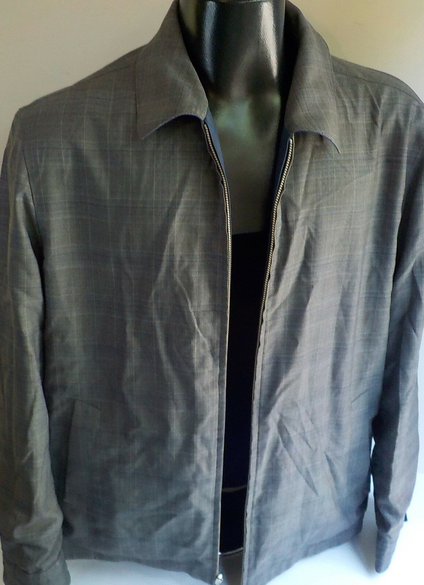 ジャケット・アウター CLANE BACK FRILL SINGLE COAT FROGNIE ZILA Full Zipper Reversible Jacket Blue/Gray Blue Plaid SZ