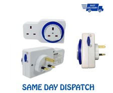 24 Hour Mechanical Timer Switch with Additional Socket