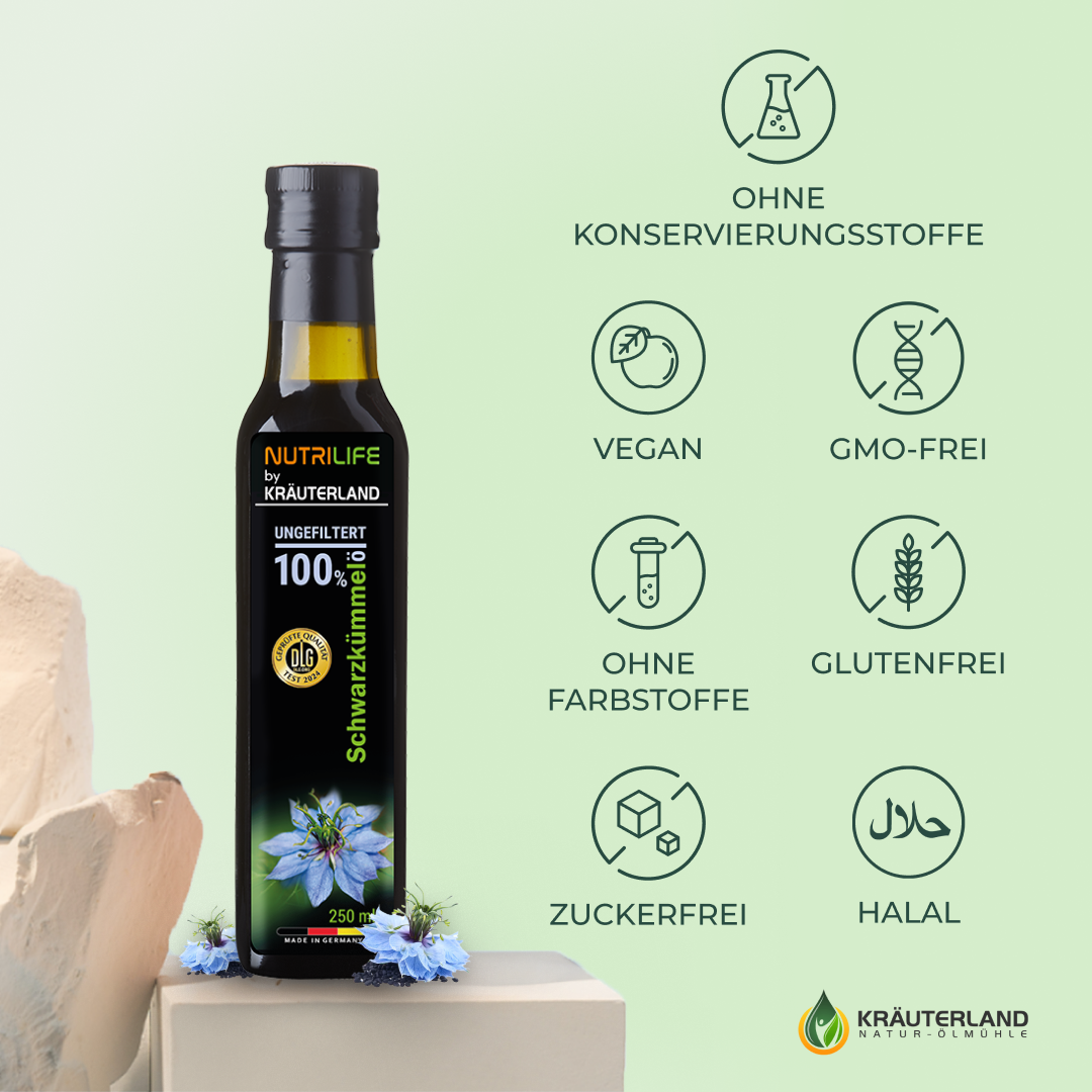 Kräuterland Natur-Ölmühle Premium Schwarzkümmelöl - 250ml online 