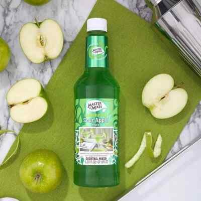 Master of Mixes Sour Apple Martini Drink Mix, 33.8 fl oz Bottle EXP 12/23