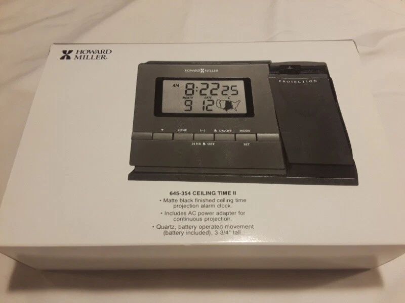 Nuevo Howard Miller 645-354 Tiempo de Techo II Proyección y Reloj Despertador en Caja Foto 3 de 4