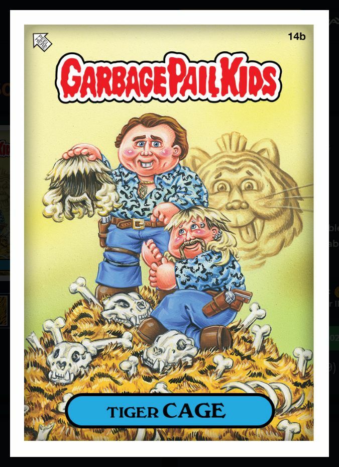 NFT - Tiger Cage GPK Garbage Pail Kids WAX Digital Tiger King 14b