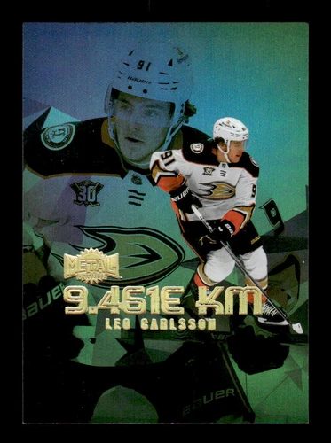 2023-24 Skybox Metal Universe - 9.641e Km Gold #LY-19 Leo Carlsson /99 (RC)