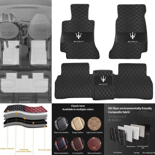 For Maserati Car Floor Mats All Weather Waterproof Custom Auto Carpets Foot Pads - Imagen 17 de 31