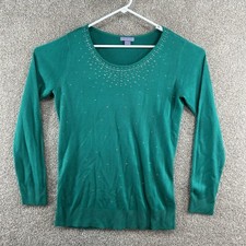 Laura Scott Womens Sweater Size Large Green L...
