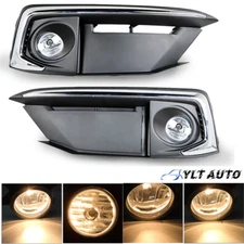 For 2019-2020 2021 Honda Civic Coupe/Sedan Front Bumper Fog Lights Lamps W/Cover