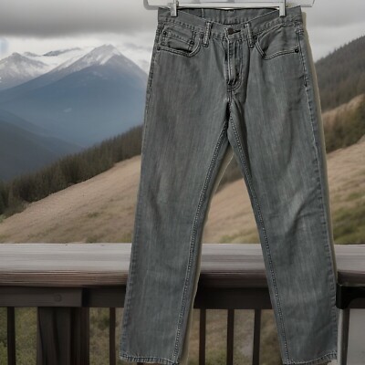 Levi's 511 Jeans Men 32x33 Gray Slim Cotton Stretch Light Wash Denim Tag 32x34