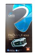 Cardo PackTalk BOLD Headset w/ JBL Bluetooth Speaker Scala Rider Duo 2 Pack