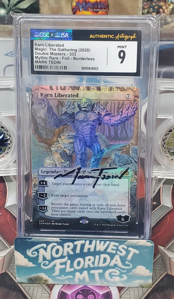 CGC, Signed Set - Foil Borderless Urza's Mine, Power Plant, and Karn Liberated - Image 4 of 4