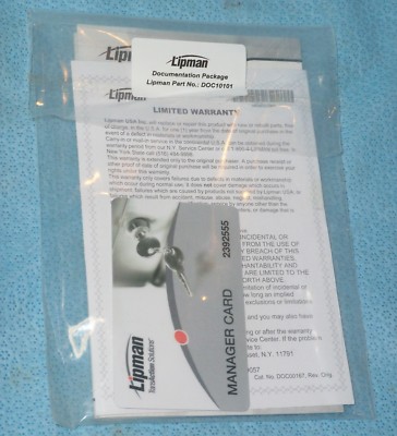 NEW Manuals and Manager Card for Lipman Nurit 8320 Secure Payment Terminal