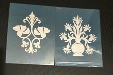  2 6x8 Scherenschnitte Paper Cutting Floral Designs 1985 Signed
