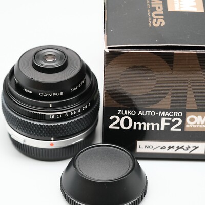 mint OLYMPUS OM-Systems ZUIKO AUTO-MACRO 20mm f/2  - lens made in Japan