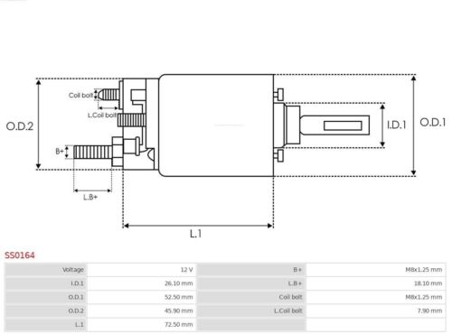 AS-PL Magnetschalter Anlasser Magnetschalter Anlasser SS0164 - Bild 1 von 4