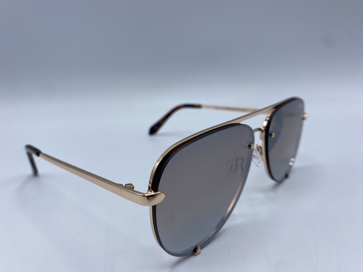 Quay Australia High Key Rimless Rose Brown Sunglasses NWT HIGH KEY Wire Frame Aviator Sunglasses – QUAY main image 3