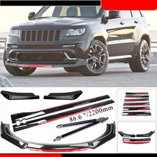 For Jeep Grand Cherokee SRT8 Front Bumper Lip Spoiler Splitter /Side /Skirt Body