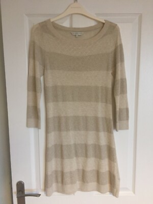John Rocha golden cream knitted tunic dress size 8