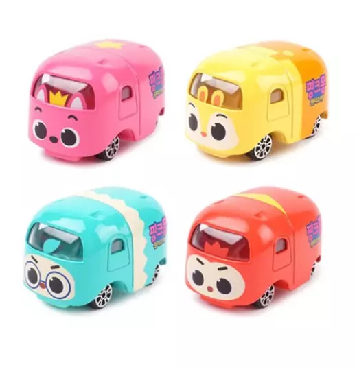 Pinkfong Wonderstar Metal Block Mini Car Set 4pcs Pinkfong Hogi Jenny Poki  Toys