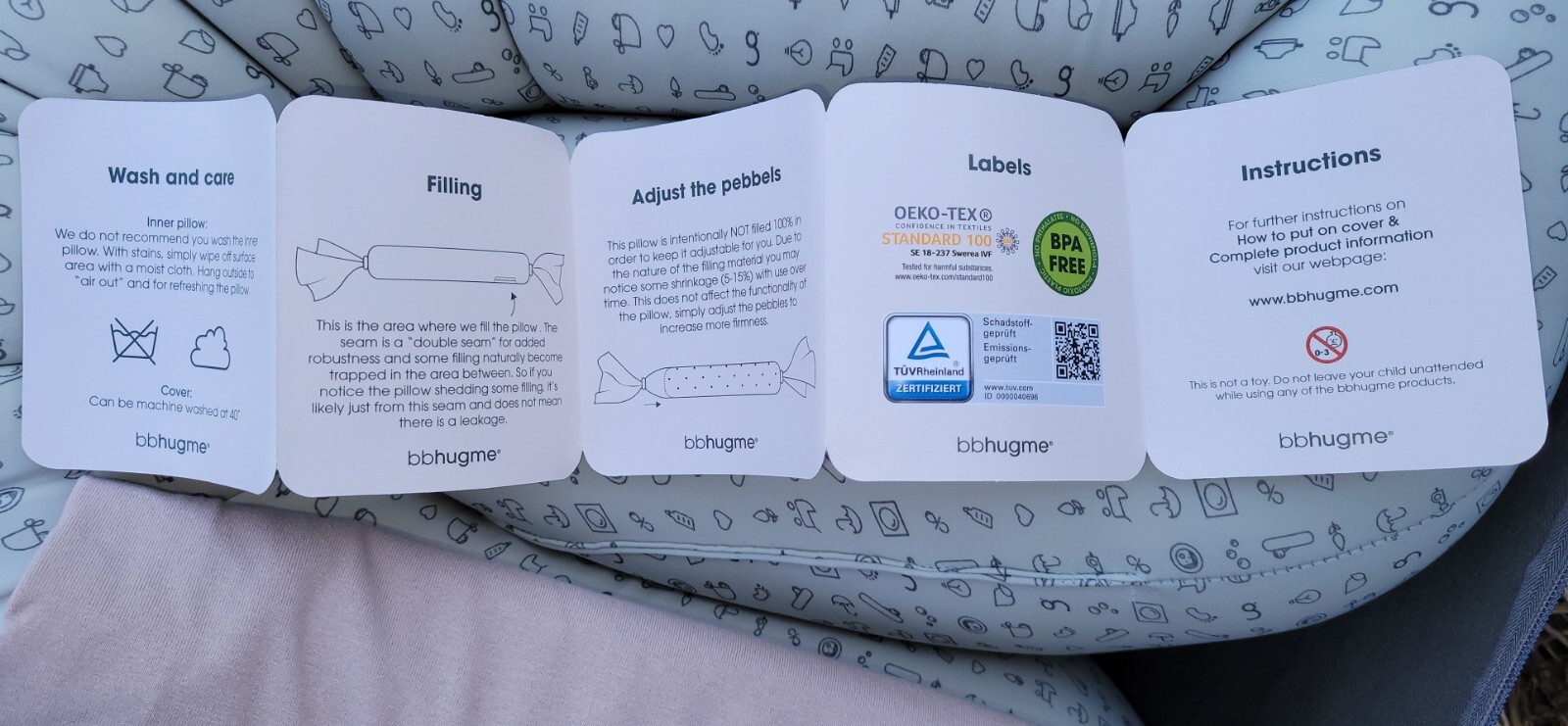 bbhugme Adjustable Firmness Pregnancy Pillow Full Body Support for Side Sleeping
