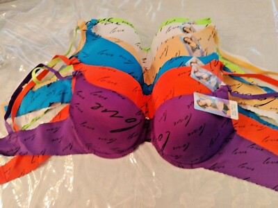 NEW LADIES SEXY   ''LOVE''   PUSH-UP bras ..lot of 3 bras