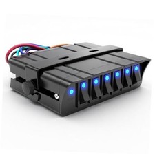 6 Gang 12V-24V Rocker Switch Box 20A SPST On/Off Toggle Type B 6P Switch