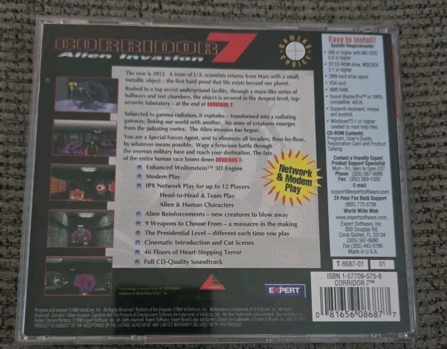 Corridor 7 Alien Invasion - PC CD/ROM - Vintage Retro - 1994 ID Software VGC - Image 2 of 3