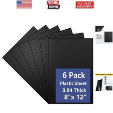 6 Pack Black Plastic Sheet 8x12x0.04 in Flexible High Tensile Plastic Sheets ...
