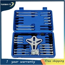 46Pc Harmonic Balancer Gear Puller Steering Wheel Kit with Case