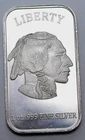 1 OZ 999 FINE SILVER BAR INDIAN HEAD BUFFALO LIBERTY USA IN GOD WE TRUST, NR $
