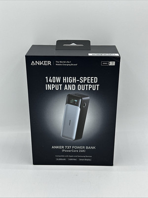 Anker 737 Portable Power Bank 140W 24000mAh Battery Pack Charging Smart Display