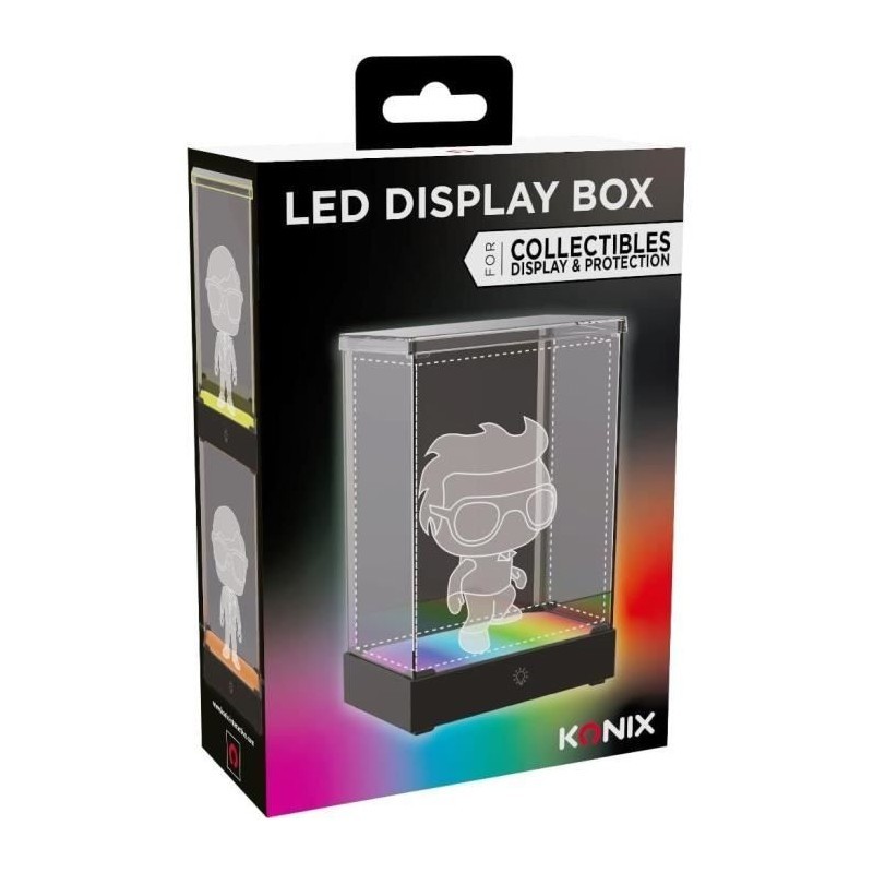 Box d'exposition LED Konix anti-poussière pour figurines Banpresto avec éclairage doux
