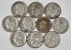 Lot of 10 Silver Roosevelt Dimes - 1964 and Earlier 90% Free Shipping